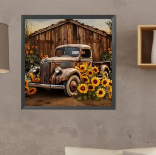 Preview: Diamond Painting Nostalgischer Lastwagen